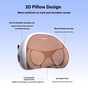 Almohada de Masaje Cervical de Marca Reconocida, Masajeador de Hombros y Cuello de Cuero PU, Función Musical, Amasamiento Automático de Espalda y Cintura, Caja de Regalo - Product Image 3