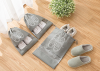 Sac fourre-tout écologique réutilisable en non-tissé avec cordon de serrage, résistant à l'humidité, idéal pour le shopping, l'emballage de chaussures et de chaussettes - Grande Vente