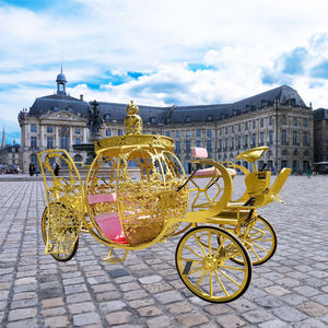Charrette Impériale Dorée en Forme de Citrouille pour Reine/Carrosse de Cendrillon Luxueux pour Mariage/Charrette Royale Traînée par des Chevaux pour la Noblesse - Product Image 2
