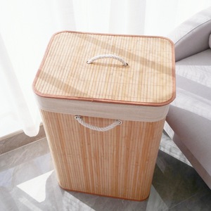 <span class=keywords><strong>Panier</strong></span> à linge de salle de bain, <span class=keywords><strong>grand</strong></span>, avec poignée, pour vêtements, en bambou tressé, boîte de rangement en <span class=keywords><strong>bois</strong></span>, cubes, bacs de rangement, paniers de rangement - Product Image 2