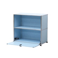 Mueble de Salón Moderno y Lujoso, Modular, Combinado, de Acero Inoxidable, de Gran Capacidad, con Cerradura
