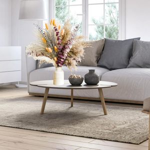 Ramo de flores secas <span class=keywords><strong>con</strong></span> hierba de Pampa, colas de conejo naranja, lavanda y <span class=keywords><strong>eucalipto</strong></span> rojo, decoración Bohemia para el hogar, jarrón - Product Image 5