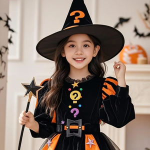 Robe Cosplay de Fête à Thème Halloween pour Enfants Robe Cosplay Halloween Soie Cape TV Chauve-Souris Combinaison à Capuche Jupe Bulle - Product Image 1