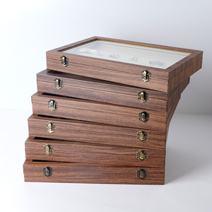 Estuche para Joyas de Cuero con Diseño de Madera, Gran Capacidad, Antioxidación, Varias Especificaciones Disponibles - Product Image 3