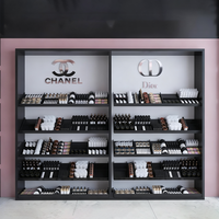 Coole Luxus Edgy Makeup Style Display Stand/Showcase Factory Interior Design Holz LED für trend ige Beauty Stores