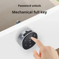 Serrure de cabinet intelligente ronde de 20 mm, déverrouillage par mot de passe et carte, clavier tactile numérique pour armoire de classement