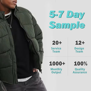 Chaqueta de invierno de alta calidad personalizada al por mayor chaqueta de plumón de cuello alto a prueba de viento para hombres - Product Image 2