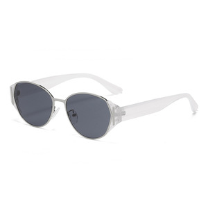 Óculos de Sol Versáteis UV400 Jet 9461: Novo Estilo Europeu-Americano, Óculos Ovais Modernos com Armação de Metal, Personalidade e Moda - Product Image 2