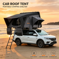 Tente de toit rigide à montage rapide en 1 minute, tente de toit de voiture imperméable pour le camping en pleine nature, les voyages sur route et les excursions tout-terrain