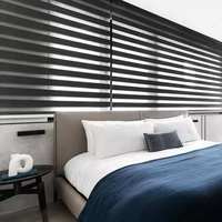 Stores zébrés modernes de style européen personnalisés en tissu, rideaux motorisés Apple Matter sur mesure pour maison d'hôtes et fenêtres commerciales