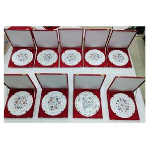 Assiette en marbre incrusté de haute qualité, faite à la main, utilisée pour la décoration de la maison - Product Image 1