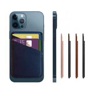 Custom Slim RFID Leather Bifold Magnetic Card <b>Wallet</b> Organizer Card <b>Holder</b> Secure Design with 2 Card Slots for iPhone - Product Image 1