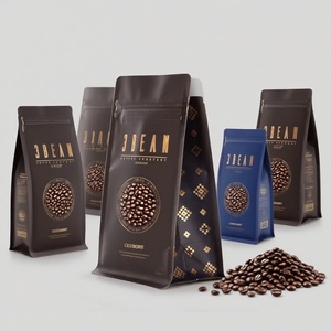 150g 250g 1kg 1.5kg 2.5kg 12oz Bolsa De Empaque Para Cafe Craft Paper Foil Pouch <b>Zip</b> <b>Lock</b> Flat Bottom Coffee Bean Packaging <b>Bag</b> - Product Image 2