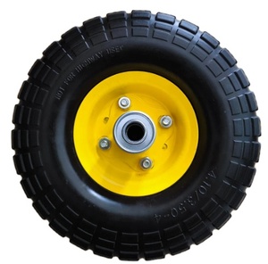 Rueda de Espuma de PU de <span class=keywords><strong>10</strong></span> <span class=keywords><strong>Pulgadas</strong></span> 4.<span class=keywords><strong>10</strong></span>/3.50-4 con Rodamiento de Bolas, Nueva, para Carretilla, Precio Económico - Product Image 3