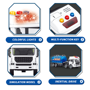 Chất Lượng Cao Cậu Bé Quà Tặng Nhựa Quán Tính Âm Nhạc Xe Dầu Trẻ Em Ma Sát Xe Tăng Dầu Xe Tải Đồ Chơi Với Âm Thanh Và Ánh Sáng - Product Image 5