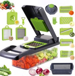 Multifunctional 16 in 1 Fruit <b>Vegetable</b> Onion Slicer Dicer Spiralizer <b>Shredder</b> Hand Graters <b>Vegetable</b> Chopper Cutter - Product Image 1