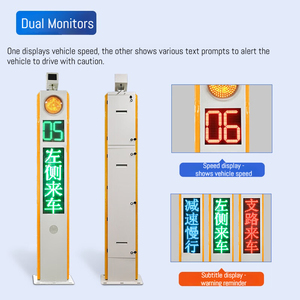 Semaforo LED con Radar Solare Qigong per Monitoraggio Velocità in Tempo Reale, Design Impermeabile, Rilevamento Automatico delle Curve - Product Image 3