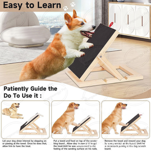 Yeni ahşap köpek tırnak çizik kurulu interaktif köpek bakımı dağıtıcı oyuncak - Product Image 4