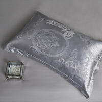 Ensemble de literie de luxe en satin jacquard soie super doux motif floral