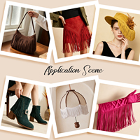 Frange en similicuir suédé double face en PU pour la couture DIY, la confection de robes, l'artisanat, les chapeaux, les sacs et la décoration de chaussures – Vente en gros
