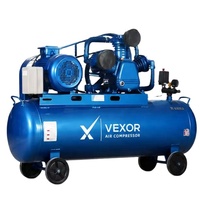 Vente directe d'usine, compresseur d'air industriel portable à piston haute pression 7,5 kW 10 CV 200 L 1,05 m/min, entraînement par courroie
