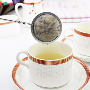 Venta directa de fábrica de filtro de té de acero inoxidable 304 con mango, clip para té, filtro de malla para preparar té, mini colador de polvo. - Product Image 4