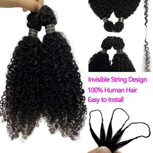 Extensiones de Cabello Afro Rizado Kinky Pre-Separadas para Crochet, Sin Nudos, con Micro Anillos y Lazos para Trenzas - Product Image 3