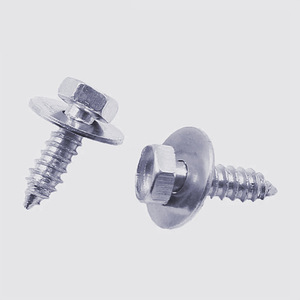 Vis à tête hexagonale en métal avec rondelle pour fixation de panneaux de carrosserie automobile, pièces de réparation auto - Product Image 1