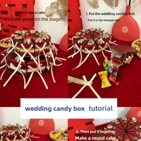 Vente chaude, boîte à bonbons de mariage en forme de gâteau, grande, personnalisée, de style européen, créative, vide, luxueuse, design élégant, en vrac