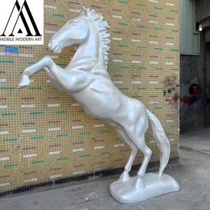 Nhựa Pegasus ngựa bức tượng ngoài trời Bush vườn trang trí ngựa điêu khắc Kích thước thực - Product Image 1