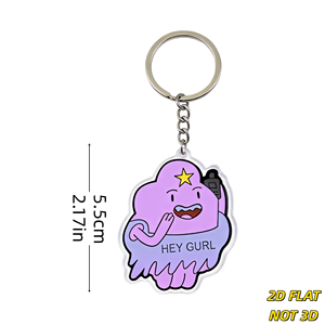 Llavero de acrílico de monstruo morado con walkie-talkie, estilo gótico, para bolso y llavero, accesorio para Meme y Anime - Product Image 2