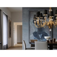Lustre Murano, luminaire moderne, lampes suspendues en verre de luxe pour villa, éclairage design d'intérieur