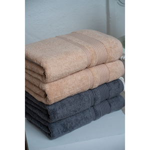 Elegante Dobby Stripe Hotel-Toallas de algodón orgánico Premium - Product Image 3