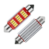 Lumière de toit LED pour voiture FY 4014-12smd, lampe de lecture double point pour camion, éclairage de plaque d'immatriculation 31/36/39/41MM 1.7W 104lm