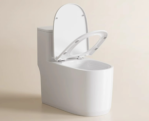 โถสุขภัณฑ์แบบสองชิ้น เซรามิก ระบบกดน้ำสองปุ่ม สำหรับห้องน้ำในบ้าน - Product Image 4