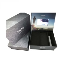 Boîte vidéo numérique personnalisée de 7 pouces avec design boîte-cadeau vidéo à affichage LCD noir pour placer des objets