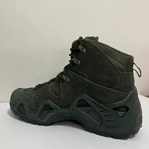 Botas de Senderismo DFL01 de Corte Medio, Cuero Vacuno y Gamuza, Botas Tácticas de Entrenamiento, Duraderas y Resistentes - Product Image 3