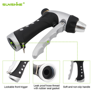 Pistolas de <span class=keywords><strong>Agua</strong></span> de Jardín de Aleación Resistente SUNSHINE - Rociador <span class=keywords><strong>con</strong></span> Gatillo Frontal Ajustable y Cabezal de Latón para Exteriores y Patios - Product Image 3