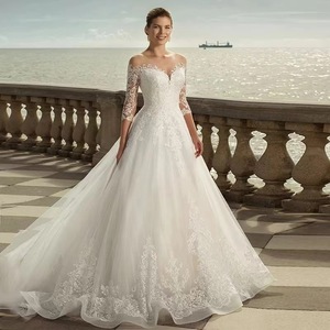 S1239R 2025 Nuevo Vestido de Novia Elegante de Encaje Estilo Súper Hada del Bosque, Sencillo y de Gran Venta - Product Image 1