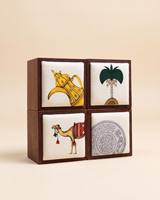 Boîte à bonbons carrée en bois et tissu brodé, pour la Saint-Valentin, les mariages, l'emballage alimentaire, le Ramadan, boîte à dattes brodée, cadeau, rangement