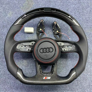 Volant en cuir de haute qualité pour <span class=keywords><strong>Audi</strong></span> A3 A5 A6 A6L A4 A4L C8 Q5 Q7 TT RS3 RS4 RS5 S4 S5 B8 B8.5 B9 Volant de voiture - Product Image 5