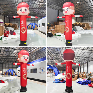 Modelli Gonfiabili Pubblicitari Commerciali per Esterni: <span class=keywords><strong>Personaggi</strong></span> Rossi a Cartone Animato che Salutano con la Mano, Danzatori <span class=keywords><strong>di</strong></span> Benvenuto, Stelle - Product Image 5