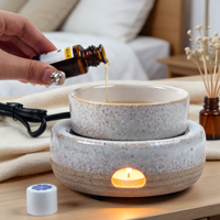Diffuseur de cire électrique en céramique pour la maison, brûleur de cire parfumée pour aromathérapie, cubes de cire parfumés, cadeau décoratif