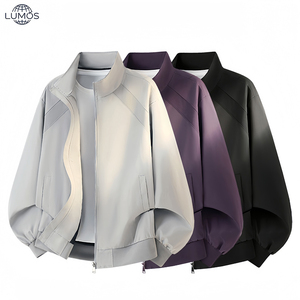 Chaqueta de Hombre con Cuello Alto, a Prueba de Viento, Elegante, Cómoda y Duradera para Exteriores, Estilo Urbano, de Buena Calidad y <span class=keywords><strong>Tallas</strong></span> <span class=keywords><strong>Grandes</strong></span> - Product Image 1