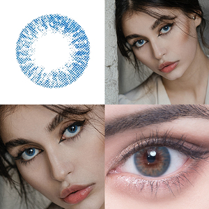 부드러운 도시 층 색상 접촉과 Haif 연간 블루 컬러 콘택트 렌즈 42% 물 눈 렌즈 - Product Image 1