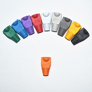 <b>Rj45</b> Network Connector Backshell Multicolor 8P8C <b>Cable</b> Protector For Ethernet Wiring - Product Image 1