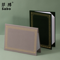 Carpeta de Terciopelo para Diploma con Marco Dorado en Relieve, Porta Certificados Personalizado, Porta Documentos de Graduación