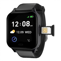 Reloj Inteligente para Personas Mayores 2025 QC V14 2032 4G con Rastreador SOS, Pantalla TFT de 1.57'', Carcasa Cuadrada de Silicona, Resistente al Agua IP68, Alerta de Caídas y Geocerca