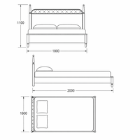 Table de chevet de luxe écologique en cuir végétalien et chêne massif, rembourrée façon nuage, personnalisable, pour chambre principale, directement de l'usine