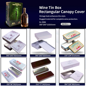 Tùy Chỉnh Sang Trọng Rỗng Quà Tặng Tinplate Bao Bì Chai Hình Dạng Màu Đỏ Rượu Vang Trắng Có Thể Kim Loại Rượu Vang Vận Chuyển Hộp Thiếc Cho Rượu Vang Chai - Product Image 4
